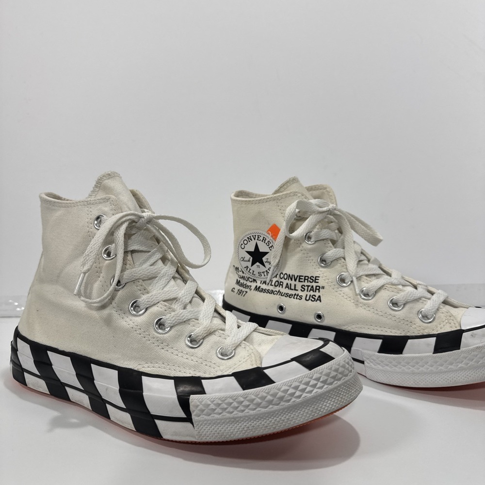 Converse X Offwhite CTAS Hi Shoes Mens Size 5.5 Womens 7.5 Chuck Taylor‎ 163862C